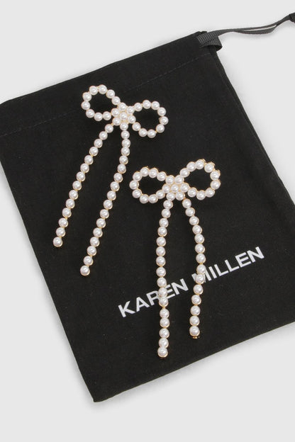 Pearl Bow Earrings