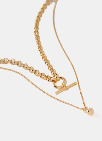 Gold Tone Layered Necklace