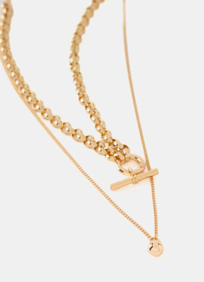 Gold Tone Layered Necklace