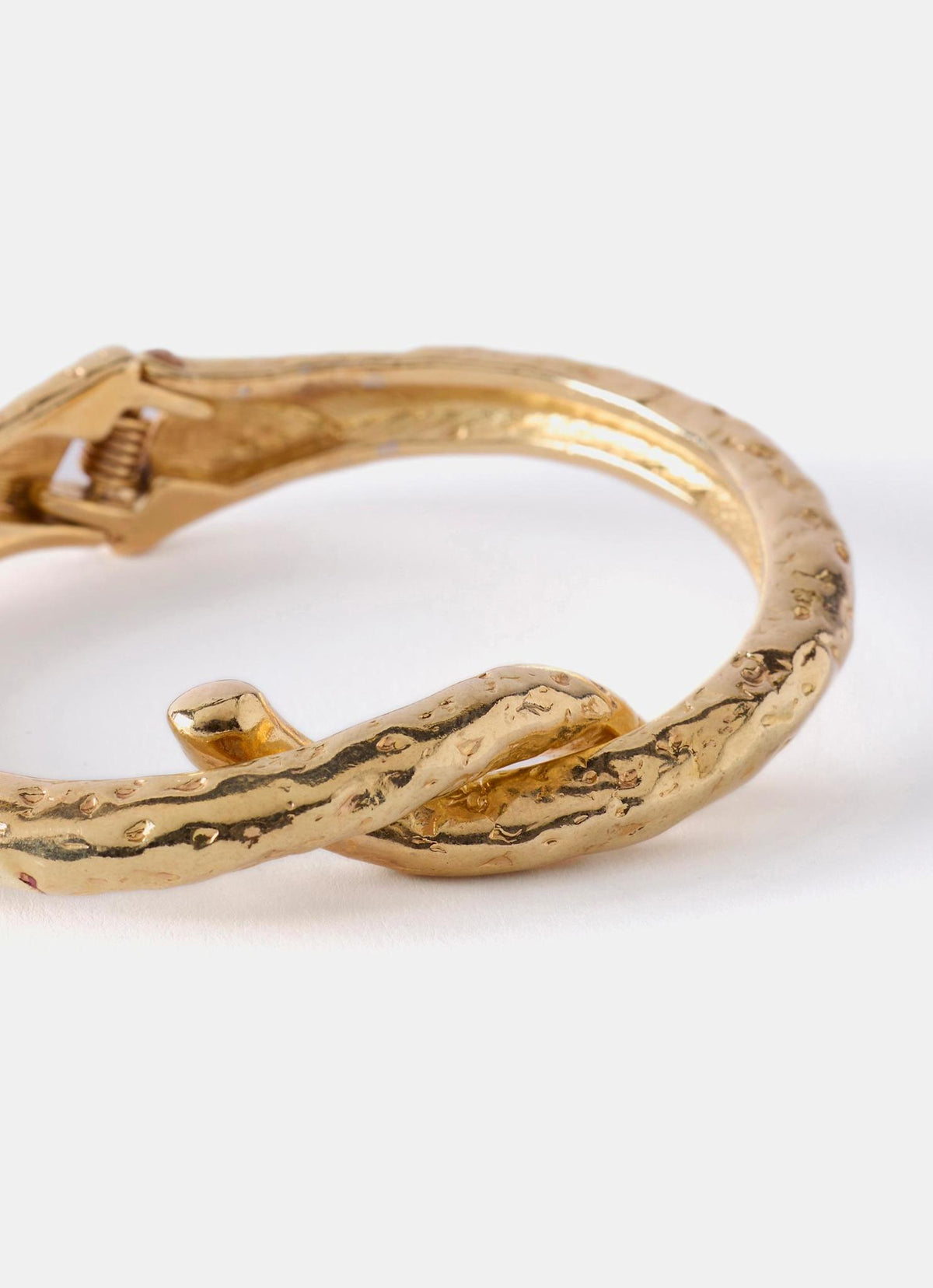 Gold Tone Twisted Bangle