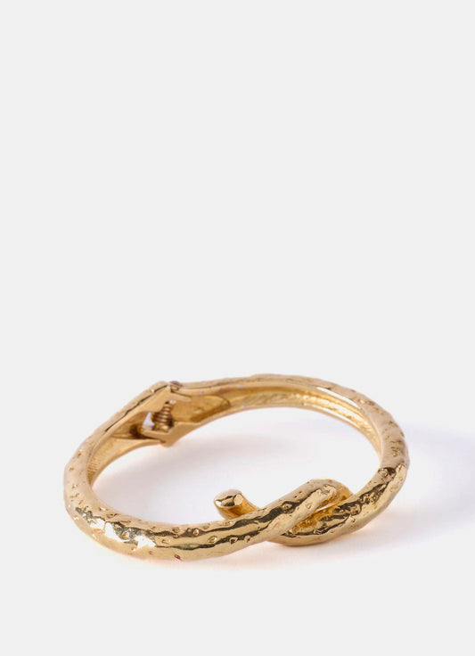 Gold Tone Twisted Bangle