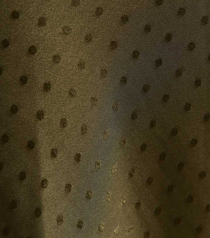 Green Spot Jacquard Satin Bias Cut Midi Skirt
