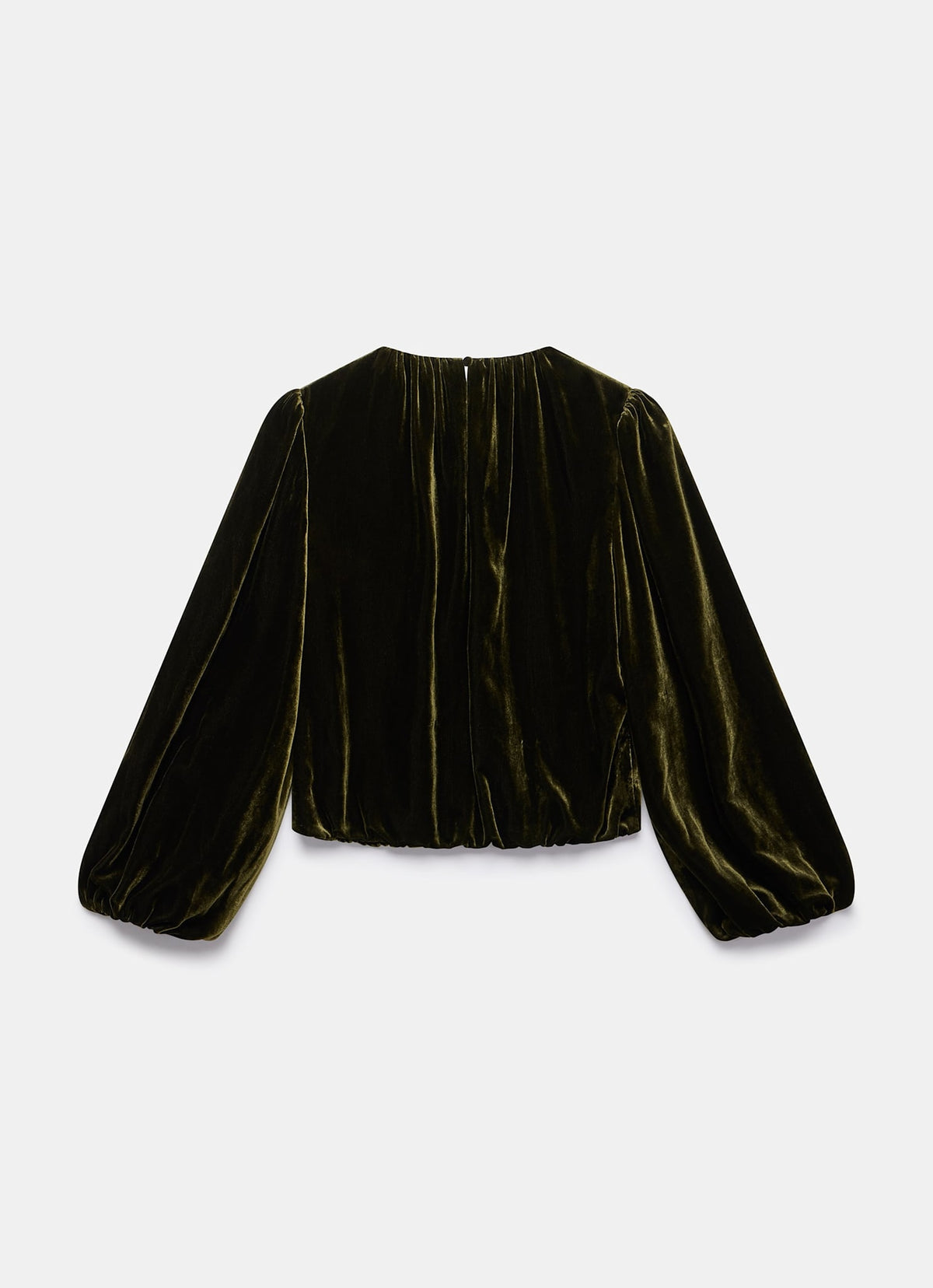 Khaki Velvet Long Sleeve Top