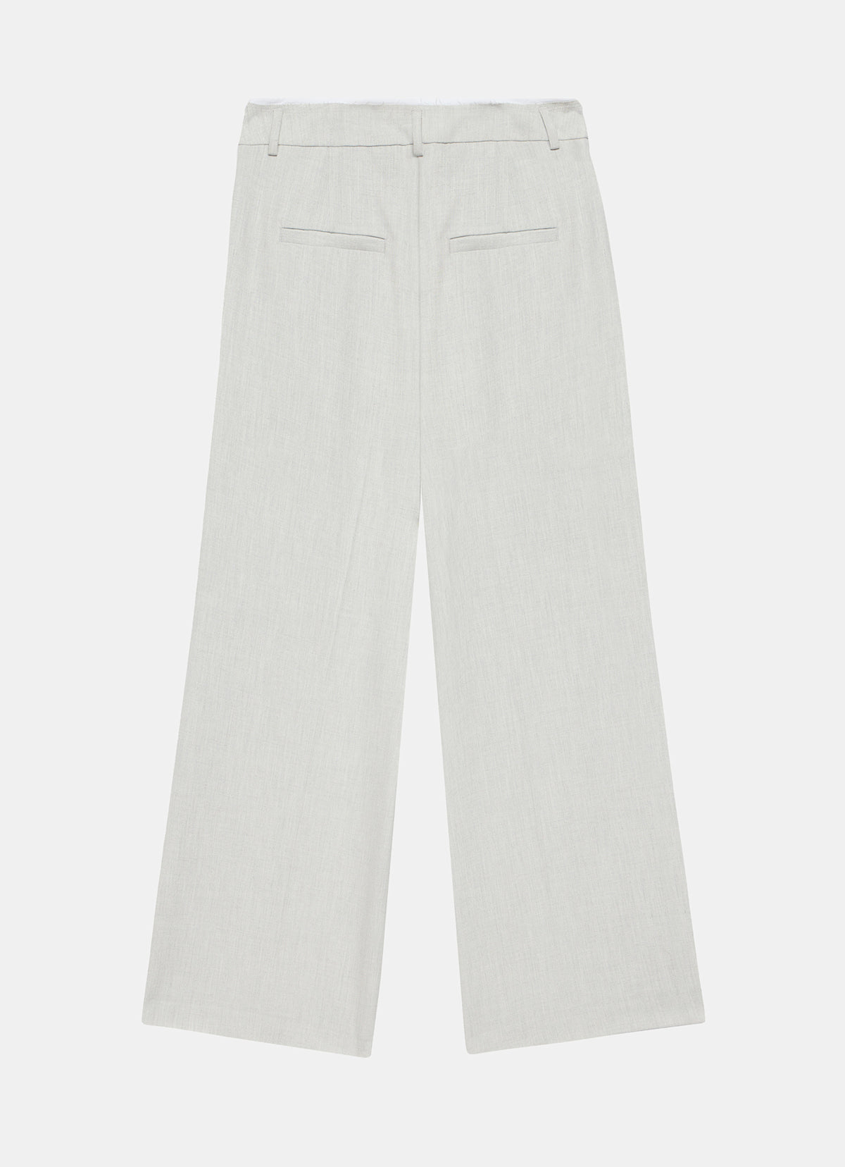 Grey Pleated Wide Trousers