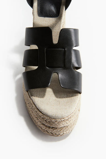 Heeled platform espadrilles