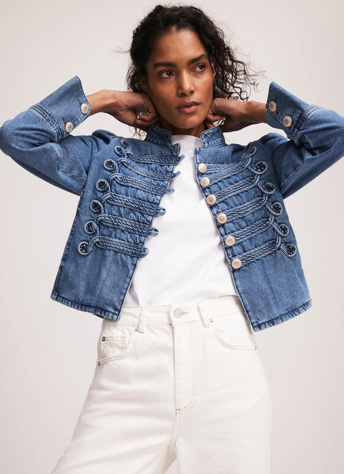 Indigo Wash Denim Military Jacket