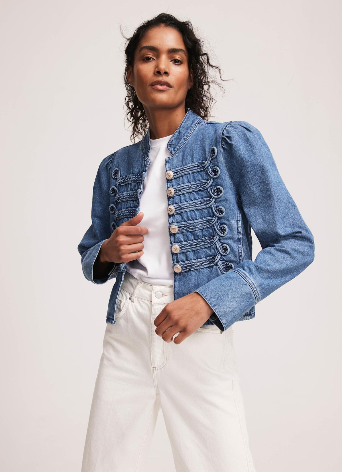 Indigo Wash Denim Military Jacket