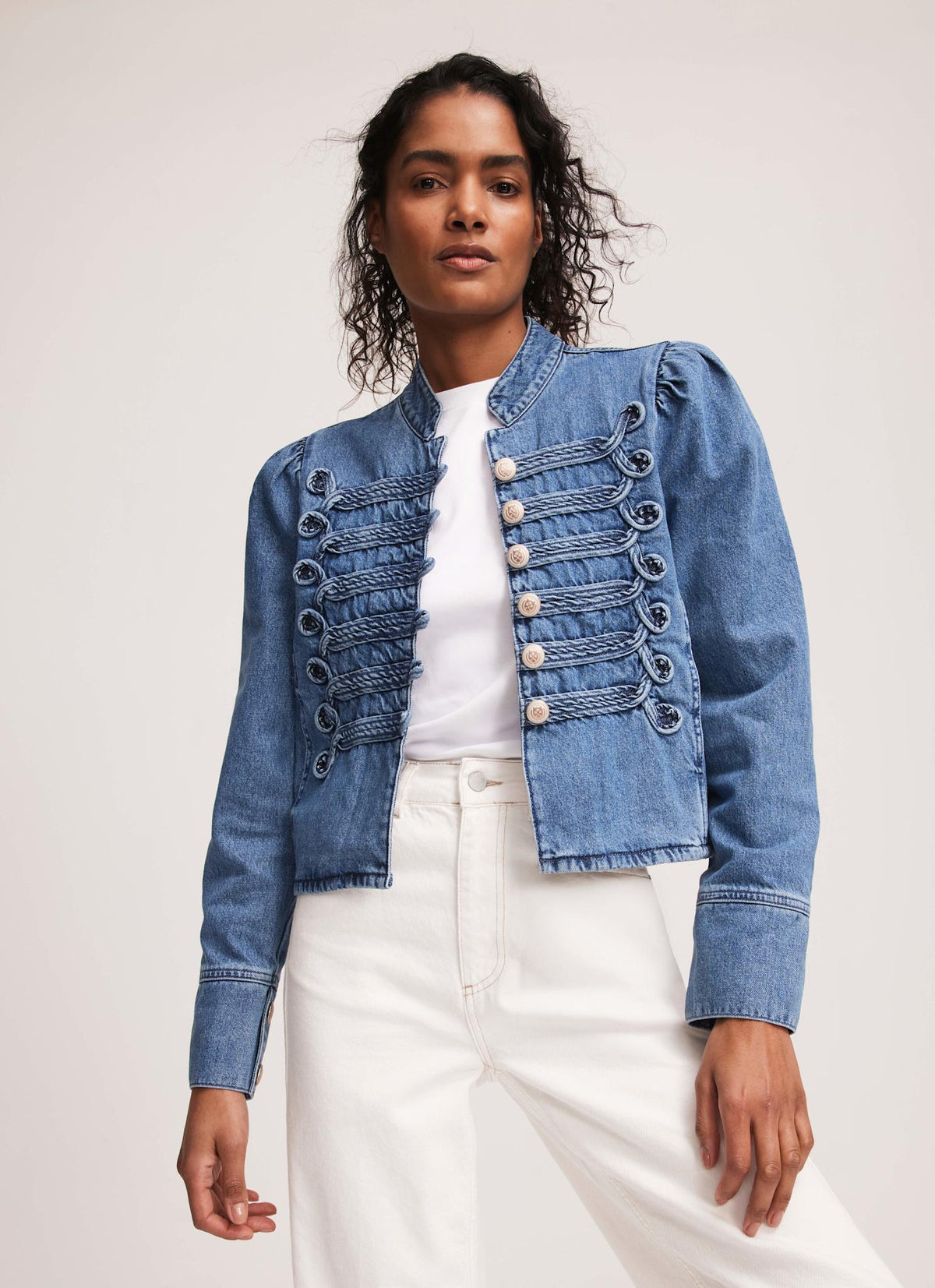 Indigo Wash Denim Military Jacket