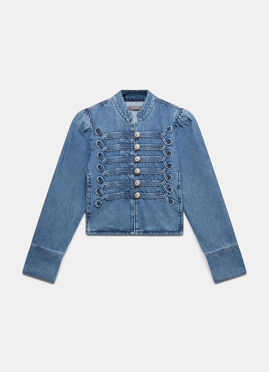 Indigo Wash Denim Military Jacket