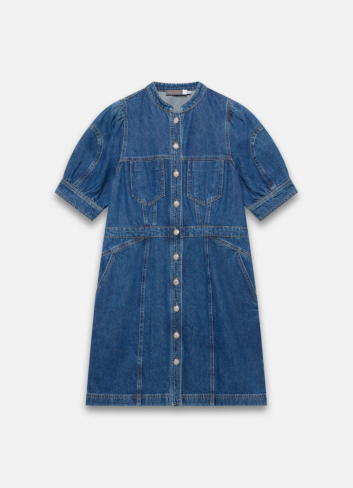 Indigo Wash Denim Mini Dress