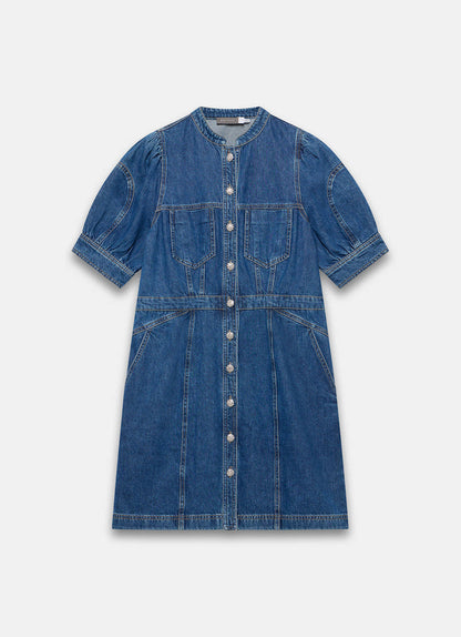 Indigo Wash Denim Mini Dress