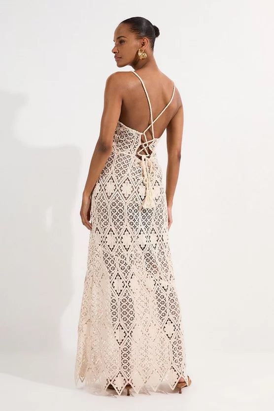 Beach Crochet Maxi Dress