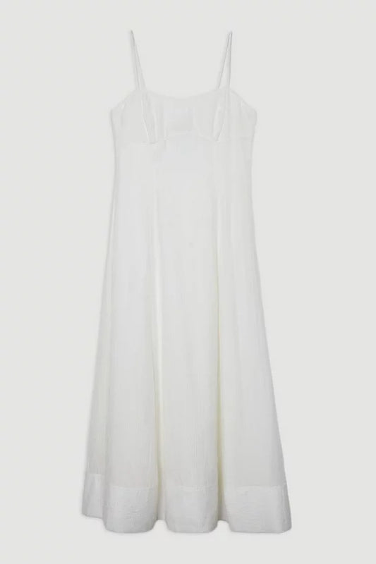 Crinkle Georgette Strappy Woven Midi Dress