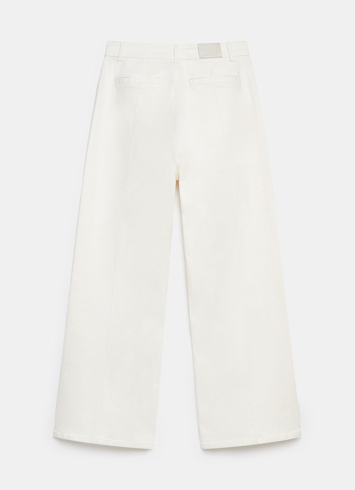 White Bow Embellished Wide Jeans