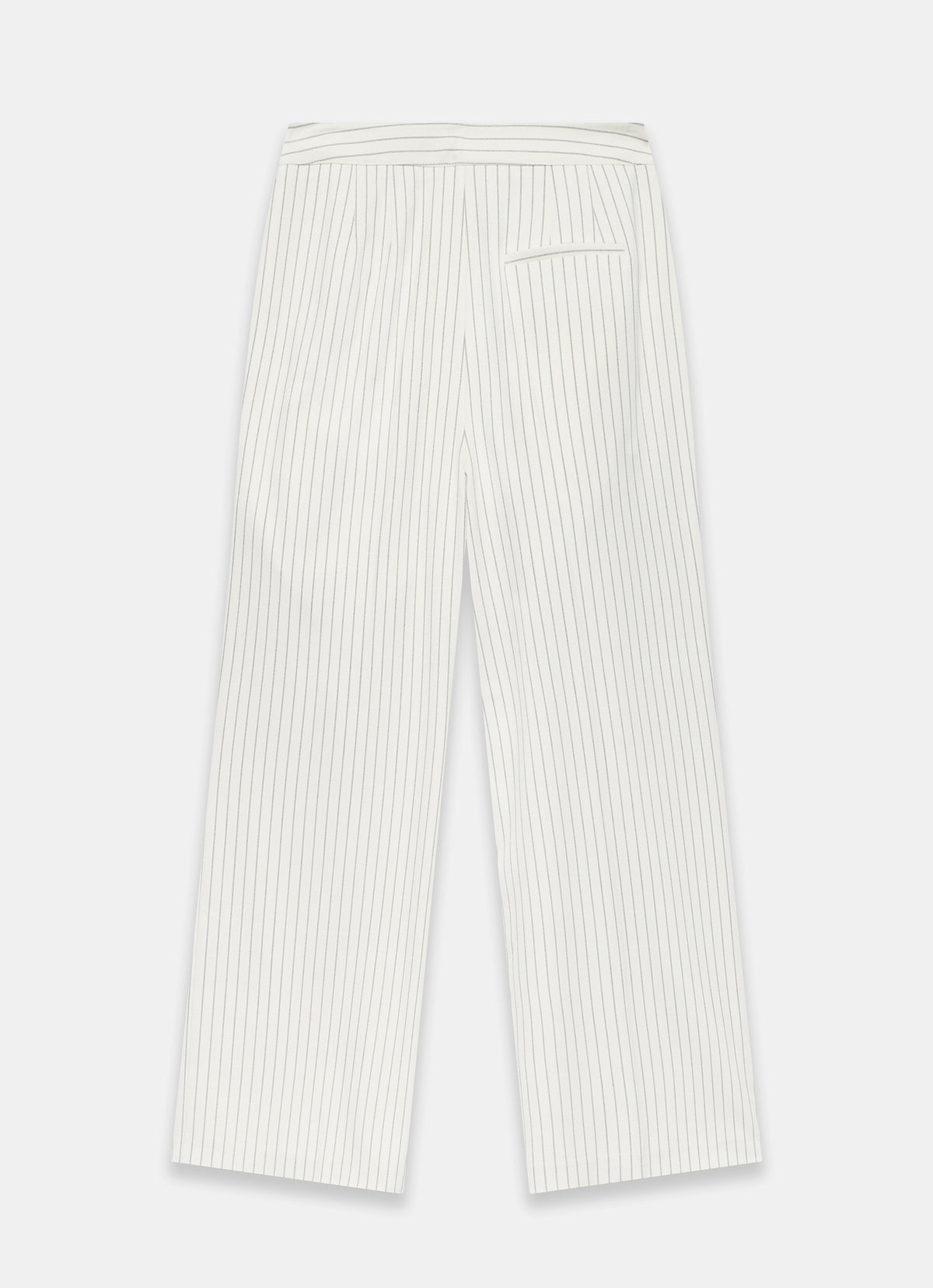 White Pinstripe Tailored Trousers