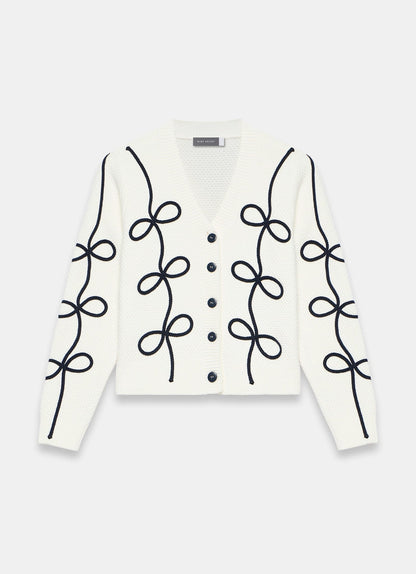 Neutral Bow Detail Cardigan