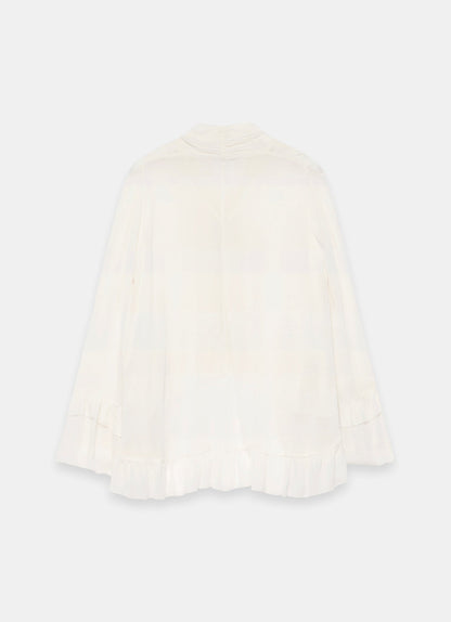 Cream Ruffle Tie Detail Blouse