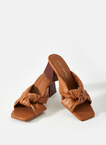 Jen Tan Leather Knot Mules