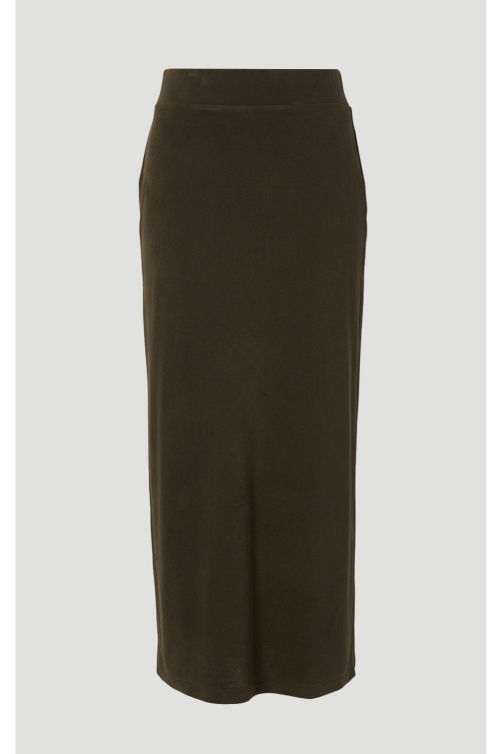 Brushed Textured Jersey Midi Pencil Skirt