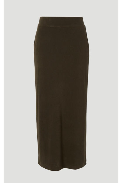 Brushed Textured Jersey Midi Pencil Skirt