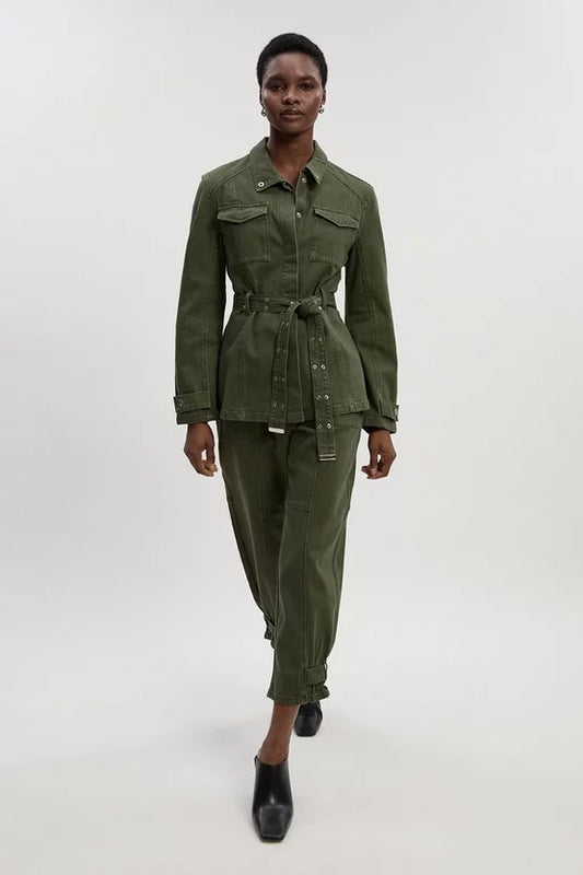 Denim Utility Cuff Hem Trouser