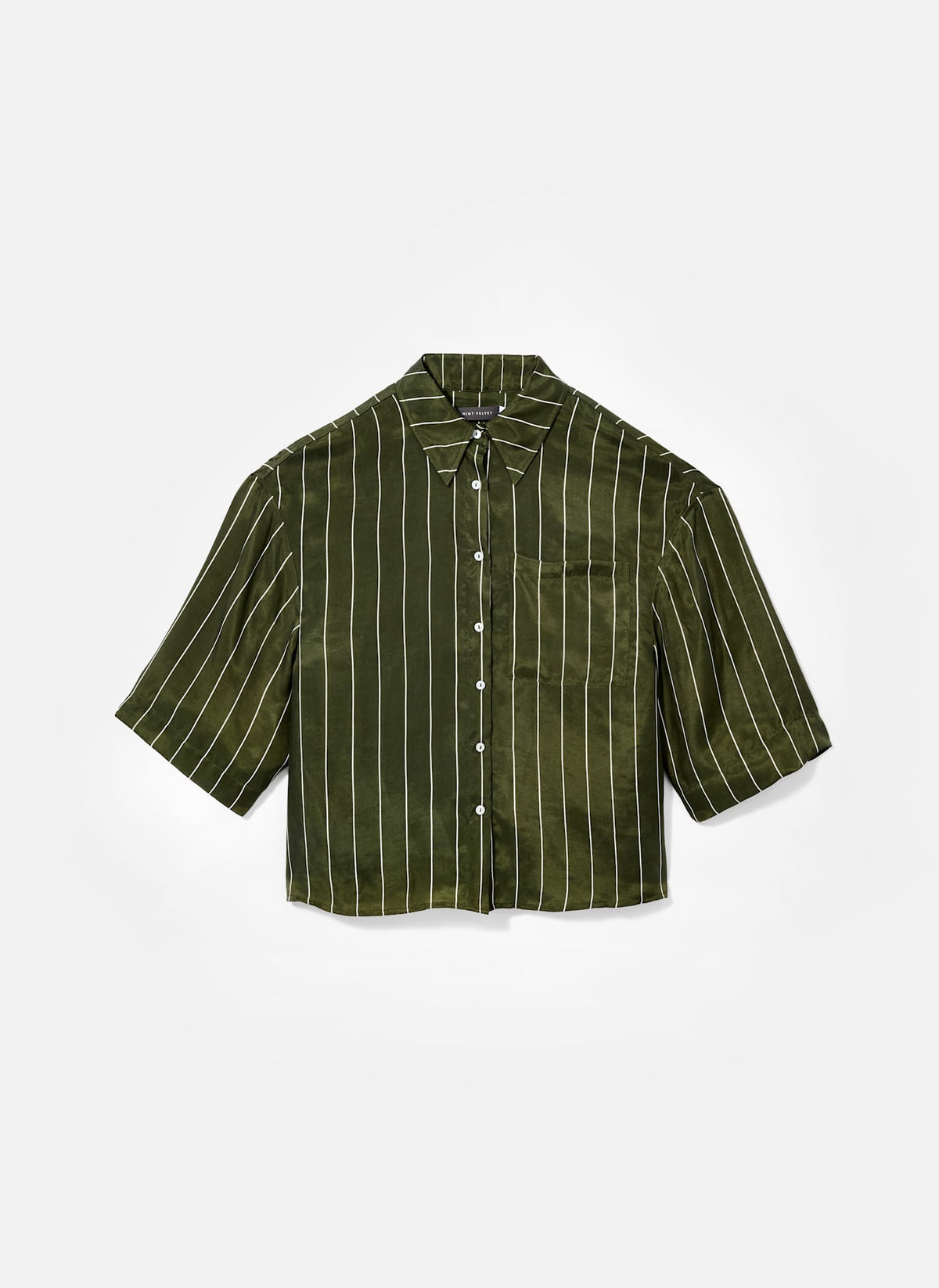 Khaki Striped Relaxed Shirt