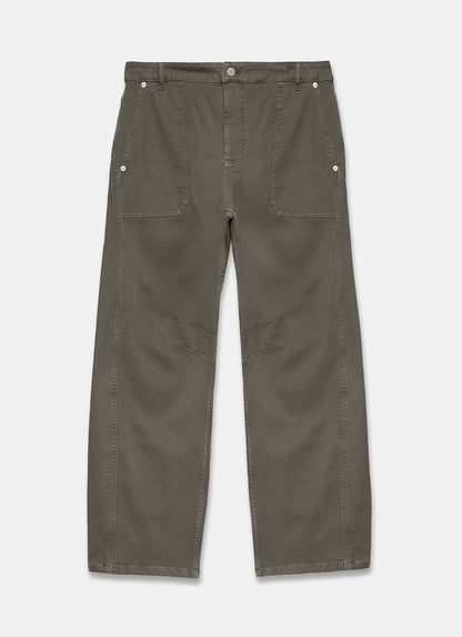 Khaki Utility Barrel Leg Jeans