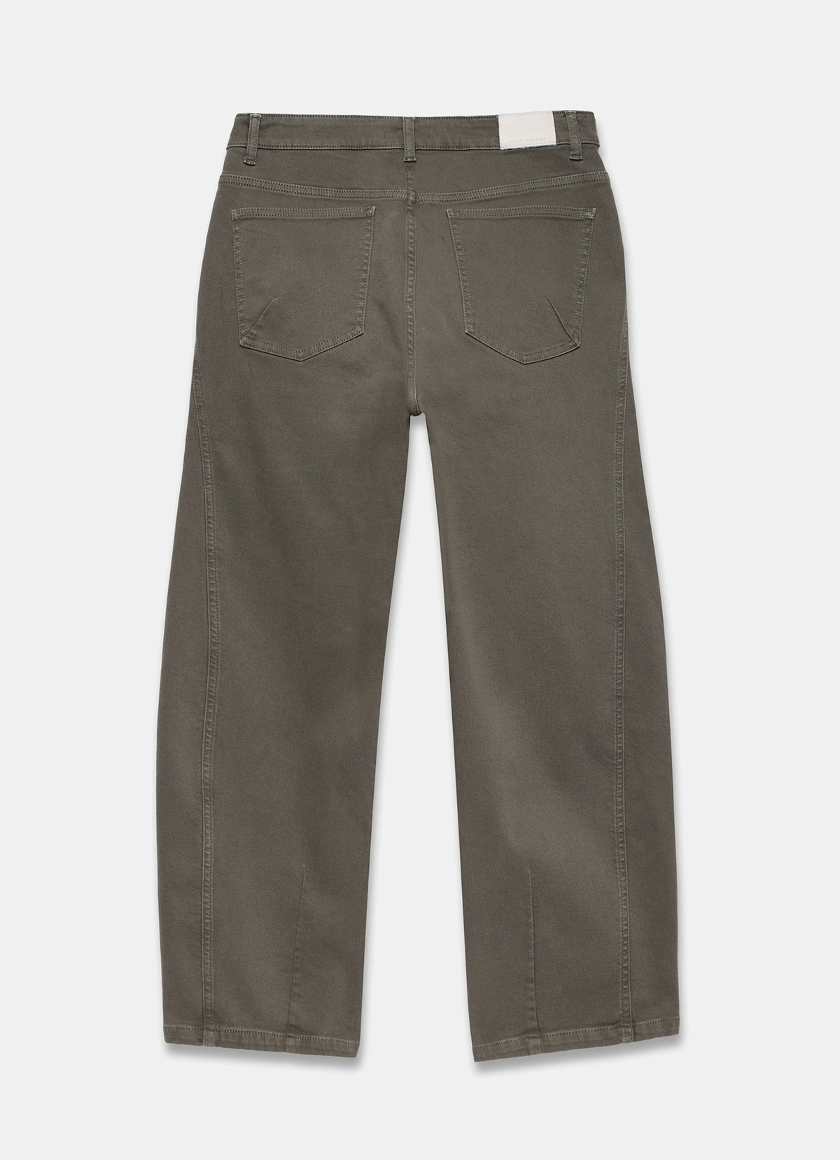 Khaki Utility Barrel Leg Jeans