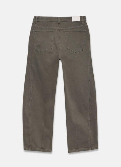 Khaki Utility Barrel Leg Jeans