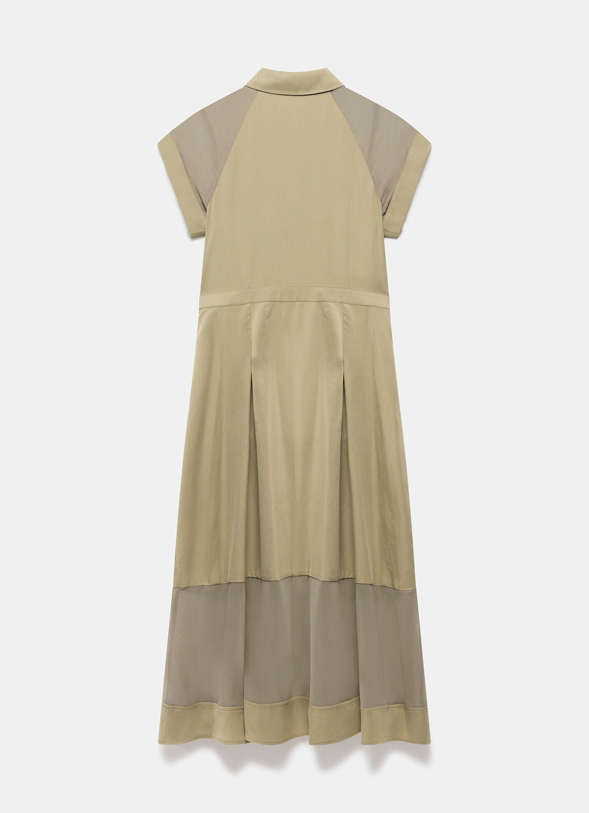Khaki Utility Midi Dress