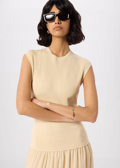 Butter Knitted 2In1 Bubble Hem Dress