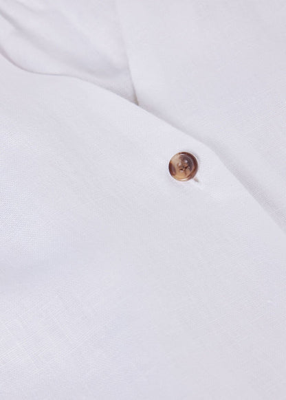 White Laura Linen Tank