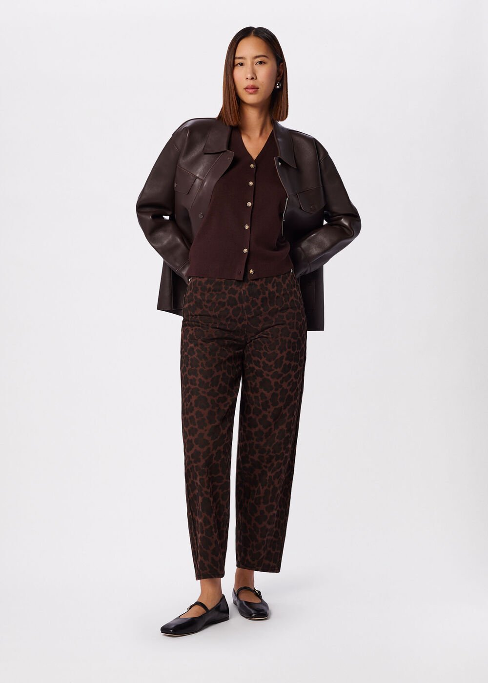 Leopard Print Leopard Print Barrel Jean