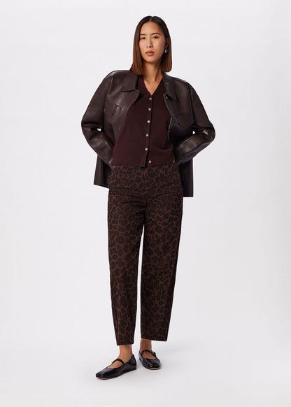 Leopard Print Leopard Print Barrel Jean