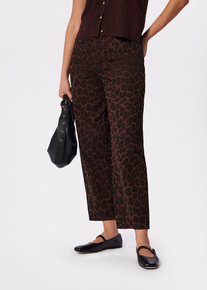Leopard Print Leopard Print Barrel Jean