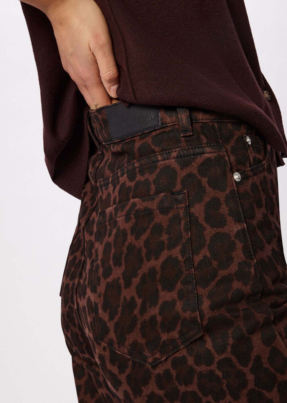 Leopard Print Leopard Print Barrel Jean