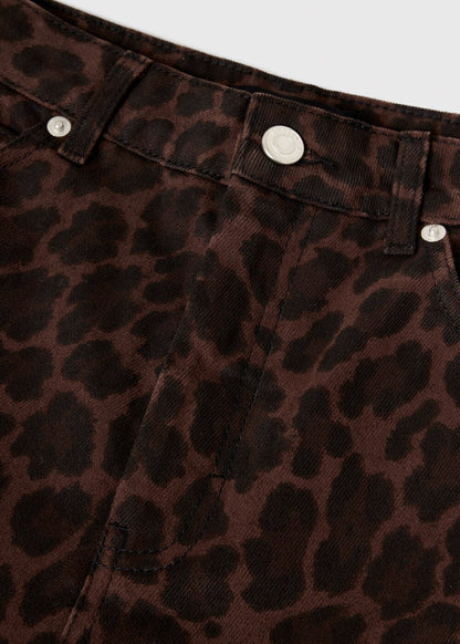 Leopard Print Leopard Print Barrel Jean