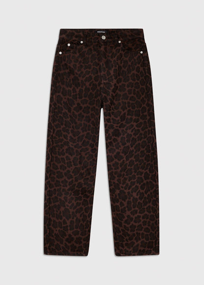 Leopard Print Leopard Print Barrel Jean