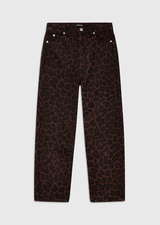 Leopard Print Leopard Print Barrel Jean