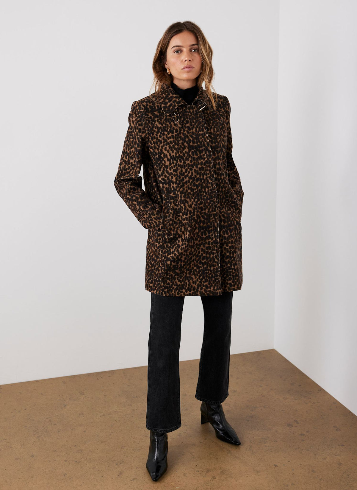 Leopard Print Velvet Coat