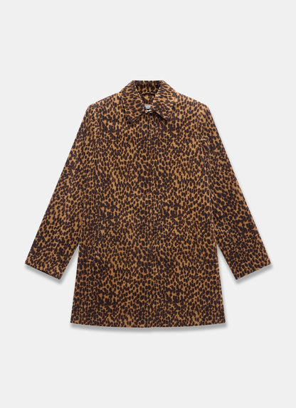 Leopard Print Velvet Coat