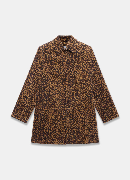 Leopard Print Velvet Coat