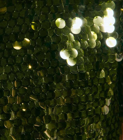 Light Khaki Sequinned Short Sleeve Top