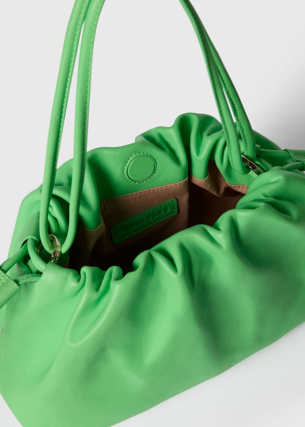 Green Limited Soft Ruched Bag