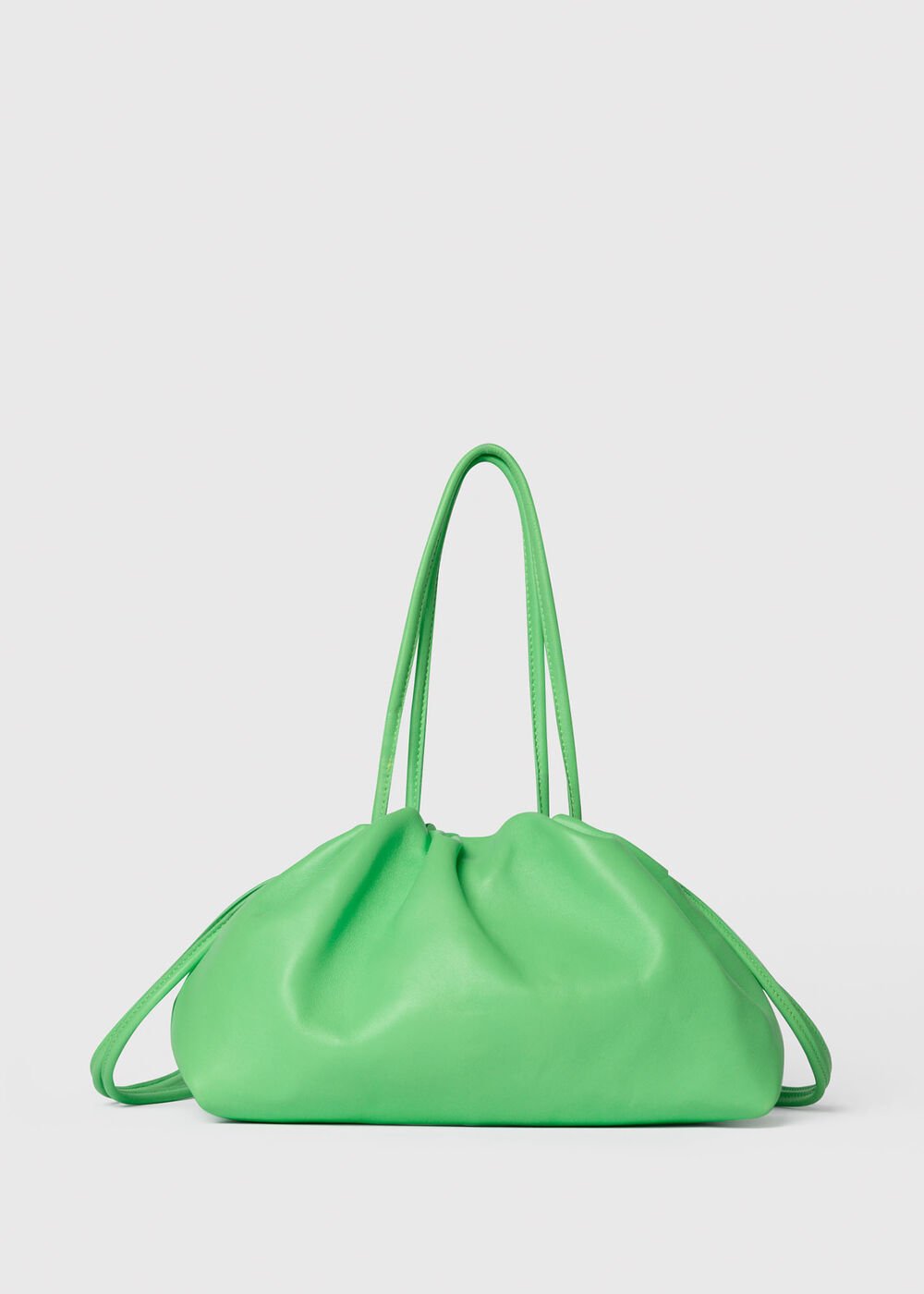 Green Limited Soft Ruched Bag