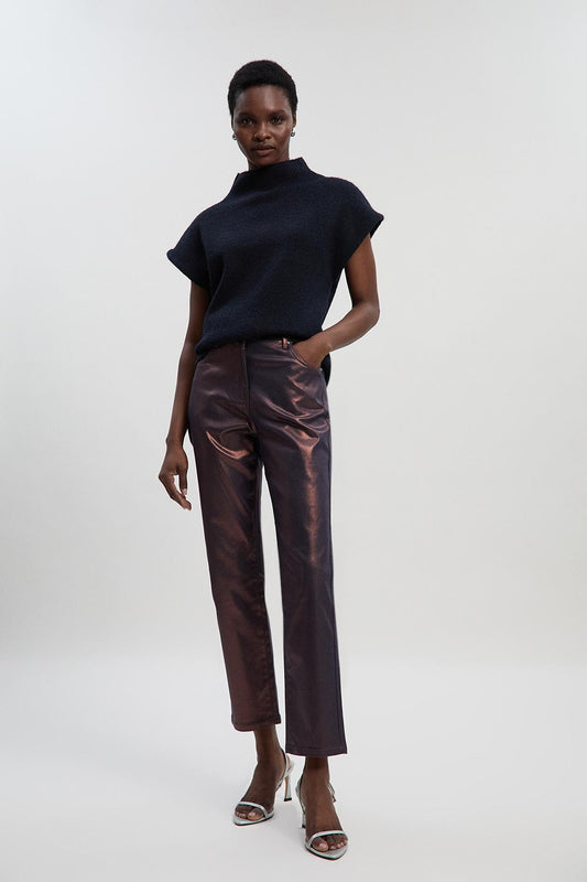 Metallic Coated Denim Skinny Jean