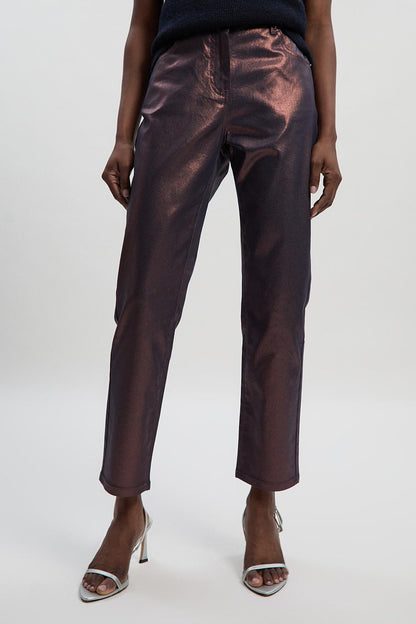 Metallic Coated Denim Skinny Jean