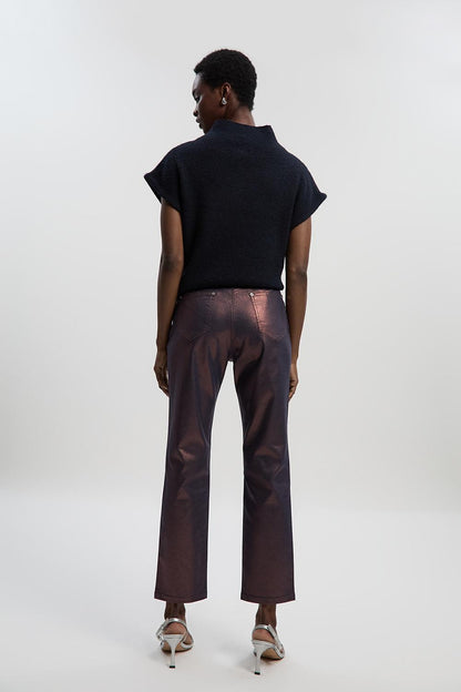 Metallic Coated Denim Skinny Jean