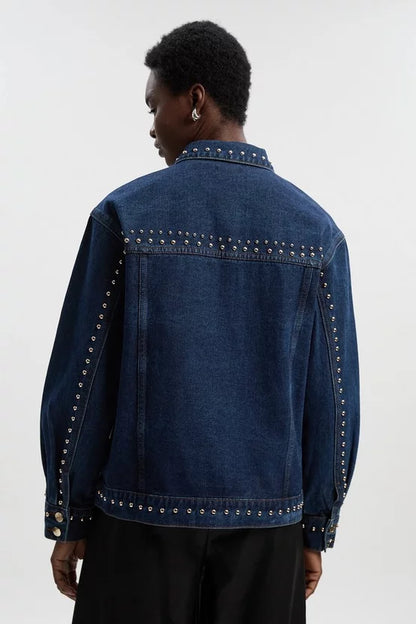 Denim Studded Jacket
