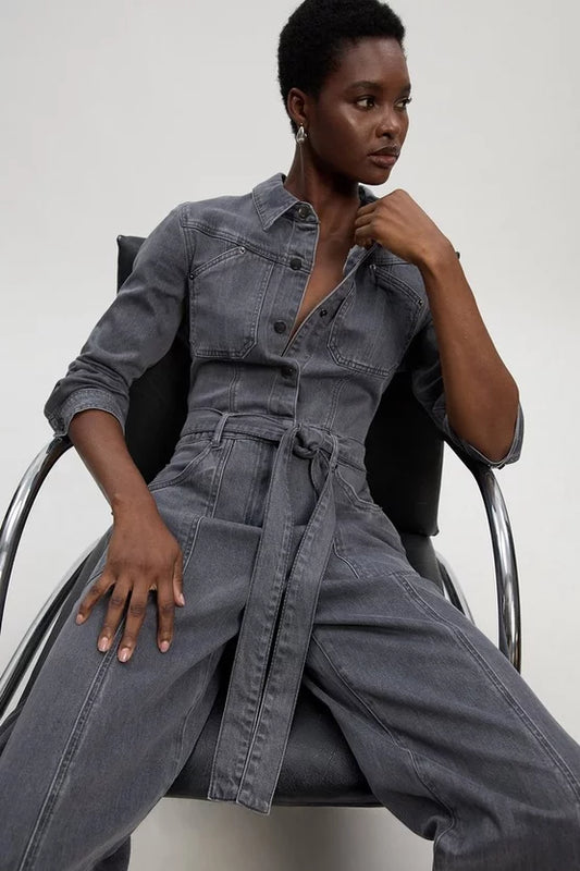 Denim Western Jumpsuit